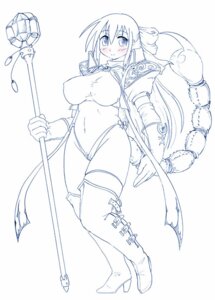Rating: Safe Score: 0 Tags: animal_humanoid arachnid arachnid_humanoid arthropod arthropod_humanoid blue_and_white blush boots clothing e621 female footwear gloves handwear high_heeled_boots high_heels humanoid legwear looking_at_viewer melee_weapon midriff monochrome polearm scorpion_humanoid shoes solo staff tail thigh_boots thigh_highs unknown_artist weapon User: bunchy7s