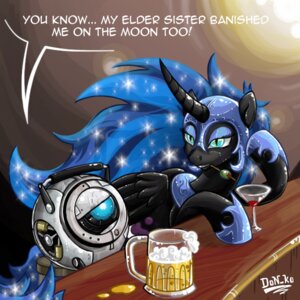 Rating: Safe Score: 0 Tags: 1:1 1_eye alcohol artificial_intelligence bar beer beverage black_body black_feathers cocktail crossover detailed_background dialogue digital_media_(artwork) don_ko drunk duo e621 english_text equid equine feathered_wings feathers female feral flirting food friendship_is_magic hasbro horn horse larger_female larger_feral machine male male/female male_non-humanoid_machine mammal martini my_little_pony mythological_creature mythological_equine mythology nightmare_moon_(mlp) orb_robot personality_core_(portal) pony portal_(series) pub robot size_difference smaller_male speech_bubble sphere substance_intoxication text toony valve valve_corporation wheatley white_text winged_unicorn wings User: bunchy7s