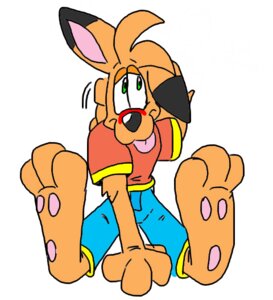 Rating: Safe Score: 0 Tags: anthro black_nose blush bottomwear brown_body brown_fur brown_hair clothed clothing dingoroo e621 feet fur green_eyes hair hindpaw kangaroo kyroo_harper macropod male mammal marsupial pants pawpads paws pink_tongue shirt simple_background solo tongue tongue_out toony topwear white_background User: bunchy7s