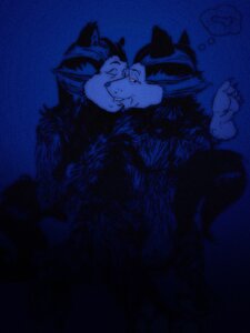 Rating: Questionable Score: 0 Tags: 2007 anthro blue_theme canid canine canis duo e621 feet foot_focus kissing looking_back male male/male mammal mental_pictographics phthalo pictographics plantigrade square_crossover swatcher thought_bubble wolf User: bunchy7s