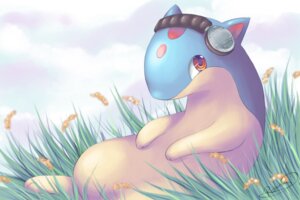 Rating: Safe Score: 0 Tags: 3:2 ambiguous_gender e621 electronics feral generation_2_pokemon grass headphones looking_at_viewer looking_back lying nintendo on_back outside plant pokemon pokemon_(species) quilava red_eyes sky solo uyre User: bunchy7s