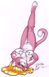 Rating: Questionable Score: 0 Tags: anthro breasts covering covering_breasts covering_self e621 felid female green_eyes hand_on_own_breast lying mammal nude on_back os solo tail User: bunchy7s