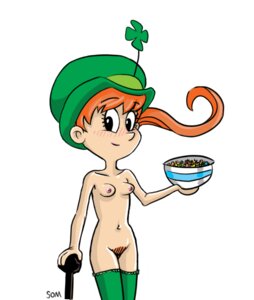 Rating: Explicit Score: 0 Tags: beige_skin black_eyes blush bowl breasts cereal clothing color european_mythology female female_only food footwear front_view hair hat headgear holding irish_mythology leprechaun looking_at_viewer lucky_(lucky_charms) lucky_charms mascot mostly_nude mythology nipples open_eyes orange_hair pubic_hair public_domain round_ears rule34 rule_63 solo som standing white_background User: bunchy7s