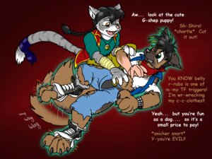 Rating: Safe Score: 0 Tags: 4:3 anthro bottomwear braided_hair canid canine canis catmonkshiro clothing domestic_dog duo e621 english_text female footwear gradient_background hair legwear male mammal pants paws red_background shirt shoes simple_background socks tail text tickling topwear transformation User: bunchy7s Rating: Safe Score: 0 Tags: 4:3 anthro bottomwear braided_hair canid canine canis catmonkshiro clothing domestic_dog duo e621 english_text female footwear gradient_background hair legwear male mammal pants paws red_background shirt shoes simple_background socks tail text tickling topwear transformation User: bunchy7s