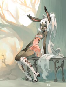 Rating: Safe Score: 0 Tags: animal_humanoid bench biped blush boots clothed clothing detailed detailed_background dress e621 ear_tuft female final_fantasy final_fantasy_xii footwear fran_(final_fantasy) gueuzav hair high_heeled_boots high_heels humanoid lagomorph lagomorph_humanoid leporid leporid_humanoid long_hair looking_at_viewer mammal mammal_humanoid on_bench outside park pinup plant pose rabbit_humanoid scenery shoes sitting solo square_enix stripes toony tree tuft viera white_hair wood User: bunchy7s