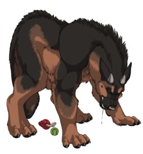 Rating: Questionable Score: 0 Tags: ball canid canine canis domestic_dog e621 elliot_(yut) feral german_shepherd herding_dog hi_res horn male mammal pastoral_dog quadruped sabretoothed_ermine simple_background solo tail tennis_ball toy transformation white_background User: bunchy7s