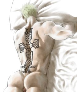 Rating: Explicit Score: 0 Tags: 1boy alexander_anderson ass back_muscles back_view balls bara bed biceps blonde blonde_hair bubble_ass bubble_butt cross hellsing human human_only light-skinned_male light_skin male male_only muscles muscular muscular_male naked nude nude_male on_bed rule34 sheets sleeping solo solo_focus solo_male tattoo tramp_stamp yaoi User: bunchy7s
