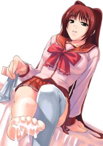 Rating: Explicit Score: 0 Tags: asymmetrical_clothes bed brown_eyes clothes clothing cum cum_on_foot feet female female_only front_view human kousaka_tamaki long_hair one_thighhigh red_hair rule34 school_uniform serafuku single_thighhigh sitting skirt soles solo stockings tanaka_shoutarou thighhighs to_heart_(series) to_heart_2 toes undressing User: bunchy7s
