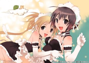 Rating: Explicit Score: 0 Tags: blonde_hair bonnet brown_hair elbow_gloves female gainaxtop gloves kore_ga_watashi_no_goshujin-sama maid maid_headdress miyama_waka rule34 sawatari_izumi sawatari_mitsuki short_hair User: bunchy7s