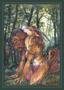 Rating: Safe Score: 0 Tags: akeyla antelope anthro biped blue_border border bovid deer detailed_background e621 female forest gazelle hooves kneeling mammal nature outside plant silk solo tail tree watermark wood User: bunchy7s