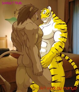 Rating: Explicit Score: 0 Tags: abs anthro archived_source athletic barazoku bed bedroom biceps big_muscles black_body black_fur black_nose blue_eyes brown_body brown_fur brown_hair butt duo e621 eye_contact felid fur furniture grin hair hotel inside kemono lion looking_at_another male male/male mammal mane manya markings muscular muscular_male nude pantherine pecs pink_nose pose red_eyes romantic romantic_couple smile standing stripes tail tail_tuft tiger tuft white_body white_fur yellow_body yellow_fur User: bunchy7s
