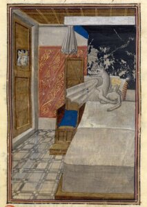 Rating: Questionable Score: 0 Tags: 1470 15th_century ancient_art beard bed bedding being_watched bestiality blanket breasts caught_in_the_act chair crown cuckold cuddling deity detailed_background door dragon duo_focus e621 english_description european_mythology eye_contact facial_hair female female_human female_on_feral feral formal_art furniture greek_mythology grey_body grey_skin grope group hair headgear human human_on_feral infidelity inside interspecies king looking_at_another lying male male/female mammal master_of_the_vienna_chroniques_d'angleterre medieval_architecture membrane_(anatomy) membranous_wings mythological_creature mythological_scalie mythology nectanebus nude olympias_of_epirus on_bed open_mouth painting_(artwork) painting_(object) philip_ii_of_macedon pillow queen royalty scalie teeth the_conception_of_alexander_the_great traditional_media_(artwork) under_covers voyeur western_dragon wings zeus User: bunchy7s