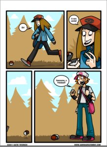 Rating: Safe Score: 0 Tags: 2011 alpha_channel awkwardzombie border clothing comic e621 english_text female grandfathered_content hat headgear headwear human humor katie_tiedrich katie_tiedrich_(persona) male mammal nintendo norrin_hester_(persona) not_furry pokeball pokeball_clothing pokemon standard_pokeball text transparent_border User: bunchy7s
