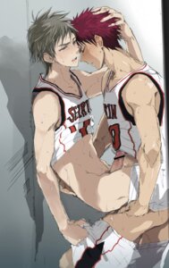 Rating: Explicit Score: 0 Tags: 2boys against_wall anal anal_sex basketball basketball_uniform censor_bar censored censored_penis gay jock jock_slut kagami_taiga kiyoshi_teppei kuroko_no_basuke locker_room lockers male male_only multiple_boys multiple_males penis red_hair rule34 sex sports sweat undressing uniform yaoi yukowa_(kari) User: bunchy7s
