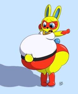 Rating: Questionable Score: 0 Tags: 2013 animal_crossing anthro babublue belly belly_expansion big_belly blue_background blue_eyes breasts e621 expansion female hi_res huge_belly inflation lagomorph leporid lipstick makeup mammal mask mira_(animal_crossing) nintendo rabbit simple_background solo thick_thighs User: bunchy7s