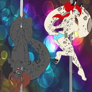 Rating: Questionable Score: 0 Tags: 1:1 2012 alex_(kittyprint) anthro big_breasts blue_eyes breasts brown_hair clothing duo e621 eyewear felid female glasses grey_spots hair hi_res leopard leopard_spots mammal money navel nude pantherine panties pawpads paws phuufy pole red_hair smile spots strip_club stripper stripper_pole tail underwear upside_down User: bunchy7s