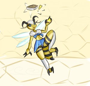 Rating: Questionable Score: 0 Tags: antennae_(anatomy) anthro arthropod arthropod_abdomen bee black_sclera blue_eyes breeanna_(cactuscacti) cactuscacti clothing e621 exclamation_point female hi_res hymenopteran insect panties solo stinger underwear User: bunchy7s