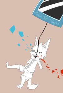 Rating: Safe Score: 0 Tags: anthro bottomwear canid canine clothed clothing dangling e621 electronics english_text fox hanged male mammal noose_grab one_eye_closed ottyo portable_music_player shirt shorts simple_background solo tail text topwear User: bunchy7s