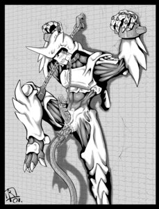 Rating: Explicit Score: 0 Tags: 2009 ains animal_genitalia armor bdsm black_border bondage border bound chain claws e621 erection genital_slit genitals horn humanoid intersex intersex_penetrated male maleherm maleherm_penetrated monochrome monster muscular muscular_male nude penetration penis reho solo submissive submissive_male tentacles User: bunchy7s