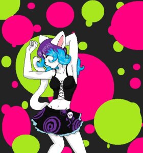 Rating: Safe Score: 0 Tags: 5_fingers abstract_background albino aliasing alternative_fashion analeptic-aesthetic blue_hair bottomwear breasts cel_shading cleavage clothed clothing colorful_theme dancing digital_media_(artwork) domestic_cat e621 eyes_closed felid feline felis female fingers front_view fur hair humanoid_hands mammal midriff multicolored_hair purple_hair raised_arm raised_tail rave shaded skirt solo standing tail white_body white_fur y2k_(graphic_design) User: bunchy7s