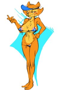 Rating: Questionable Score: 0 Tags: abstract_background anthro areola areola_slip big_breasts bikini blush breasts clothing domestic_cat e621 felid feline felis female hi_res kaboozey mammal nipple_outline pamela_bondani patrol_03 red_eyes simple_background solo swimwear two-piece_swimsuit visor wet User: bunchy7s
