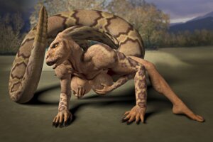 Rating: Questionable Score: 0 Tags: 3:2 3d_(artwork) 4_arms apode breasts brown_body chiron178 claws digital_media_(artwork) draconcopode e621 female hi_res legless lips monster multi_arm multi_limb naga non-mammal_breasts nude rattle_(anatomy) reptile scales scalie serpentine smile snake solo tail warm_colors yellow_eyes User: bunchy7s