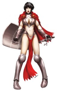 Rating: Questionable Score: 0 Tags: 1girls 2010s 2011 armor artist_name barely_clothed bikini_armor black_hair boots breasts cape cleavage clothing female female_knight female_only gauntlets goddess grey_eyes iomedae knight light-skinned_female light_skin lipstick loincloth looking_at_viewer makeup medium_breasts paladin pathfinder red_cape red_lips red_lipstick rule34 scars short_hair simple_background solo standing sword watermark weapon white_background yuikami-da User: bunchy7s