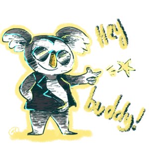 Rating: Safe Score: 0 Tags: animal_crossing anthro barefoot big_head biped clothing digital_media_(artwork) e621 english_text eugene_(animal_crossing) eyewear feet finger_gun full-length_portrait fur gesture glasses greeting grey_body grey_fur hand_gesture hand_on_hip jacket koala leather male mammal marsupial multicolored_outline nintendo outer_highlight outline pince-nez portrait shirt simple_background smile solo standing sunglasses text toony topwear unknown_artist vombatiform white_background white_body white_fur yellow_outline User: bunchy7s