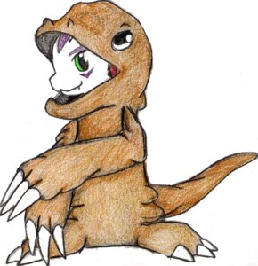 Rating: Safe Score: 0 Tags: 2009 agumon bandai_namco black_eyes claws clothing colored_pencil_(artwork) cosplay costume digimon digimon_(species) digimon_costume dinosaur e621 fangs furry_wearing_fursuit fursuit gomamon green_eyes male markings prehistoric_species reptile sahikari scalie simple_background solo tail teeth traditional_media_(artwork) white_background white_body User: bunchy7s
