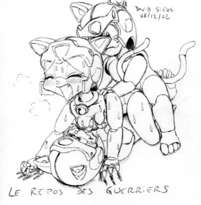 Rating: Explicit Score: 0 Tags: 2002 anthro armor blush breasts cat david_siegl feline female fur furry helmet male monochrome nipples polly_esther rule34 samurai_pizza_cats sex sketch straight_hair tail User: bunchy7s