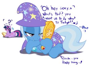Rating: Safe Score: 0 Tags: 0r0ch1 blush cape cloak clothing cutie_mark dialogue dirty_talk duo e621 english_text equid equine female feral friendship_is_magic fur gem hair hand_mirror hasbro hat headgear headwear heart_symbol horn long_hair looking_at_mirror looking_at_object mammal mirror multicolored_hair my_little_pony mythological_creature mythological_equine mythology purple_body purple_eyes purple_fur purple_hair short_hair simple_background tail text trixie_(mlp) twilight_sparkle_(mlp) two_tone_hair unicorn white_background User: bunchy7s
