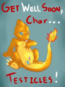 Rating: Explicit Score: 0 Tags: balls band-aid bandage blue_eyes char_(character) charmander e621 english_text fire flaming_tail freckles generation_1_pokemon genitals lizard male nintendo nude orange_body orange_skin penis penis_tip pokemon pokemon_(species) reptile sarvix scalie simple_background sitting solo tail text tongue tongue_out User: bunchy7s