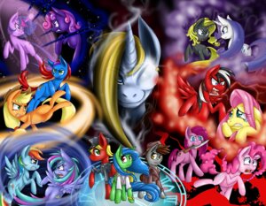 Rating: Safe Score: 0 Tags: applejack_(mlp) battle blue_body blue_feathers blue_fur cutie_mark e621 earth_pony equid equine evil_counterpart eyewear fan_character feathered_wings feathers female fluttershy_(mlp) friendship_is_magic fur group hair hasbro horn horse knife magic_shield male mammal monocle multicolored_hair my_little_pony mythological_creature mythological_equine mythology pegasus pinkie_pie_(mlp) pony purple_body purple_fur purple_hair rainbow_dash_(mlp) rarity_(mlp) starlight_spark twilight_sparkle_(mlp) two_tone_hair unicorn wings yellow_body yellow_feathers User: bunchy7s