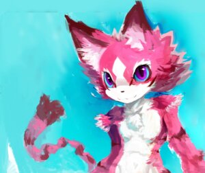 Rating: Safe Score: 0 Tags: anthro big_head blue_sclera deanii domestic_cat e621 felid feline felis front_view fur inner_ear_fluff looking_at_viewer male mammal nude nyaou_(cotora) pink_body pink_fur purple_eyes raised_tail smile solo stripes tail toony tuft white_body white_fur User: bunchy7s
