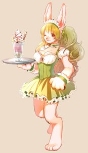 Rating: Safe Score: 0 Tags: 2014 anthro biped blonde_hair breasts clothed clothing dessert e621 female food hair hi_res ice_cream kemono kiichi lagomorph leporid long_ears long_hair looking_at_viewer mammal rabbit shadow simple_background solo standing waiter User: bunchy7s