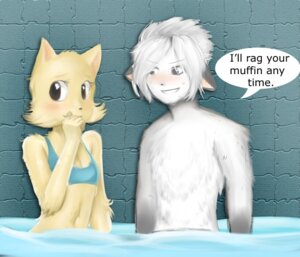 Rating: Questionable Score: 0 Tags: anthro augustus_(bcb) bikini bittersweet_candy_bowl blush breasts cleavage clothed clothing daisy_(bcb) dialogue domestic_cat duo e621 english_text felid feline felis female flirting humor innuendo male male/female mammal navel pun smile swimming_pool swimwear text topless two-piece_swimsuit unknown_artist water User: bunchy7s