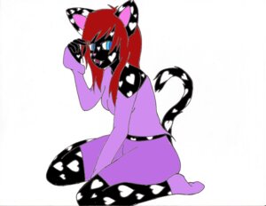 Rating: Safe Score: 0 Tags: absurd_res clothing digital_media_(artwork) e621 fangs female fur grandfathered_content hair heart_symbol hi_res leg_warmers legwear microsoft_paint_(artwork) pink_body pink_fur red_hair solo tail teeth unknown_artist User: bunchy7s