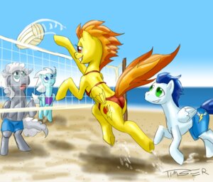 Rating: Questionable Score: 0 Tags: amber_eyes ball beach bikini black_body black_feathers blue_body blue_eyes blue_feathers blue_hair bottomwear clothed clothing cutie_mark detailed_background dialogue e621 english_text equid equine feathered_wings feathers female feral friendship_is_magic green_eyes grey_body group hair hasbro male mammal multicolored_hair my_little_pony mythological_creature mythological_equine mythology net open_mouth orange_hair outside pegasus pluckyninja sand seaside shorts skimpy sky smile soarin_(mlp) spitfire_(mlp) sport swimwear tail text tight_clothing two-piece_swimsuit two_tone_hair volleyball volleyball_(ball) volleyball_net white_hair wings wonderbolts_(mlp) yellow_body yellow_feathers User: bunchy7s