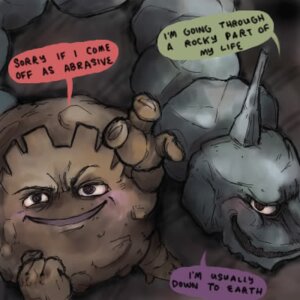 Rating: Safe Score: 0 Tags: 1:1 ambiguous_gender duo e621 elemental_creature english_text feral generation_1_pokemon graveler humor low_res mineral_fauna nintendo onix pokemon pokemon_(species) pun rock rock_creature rocket_grunt_(artist) text User: bunchy7s Rating: Safe Score: 0 Tags: 1:1 ambiguous_gender duo e621 elemental_creature english_text feral generation_1_pokemon graveler humor low_res mineral_fauna nintendo onix pokemon pokemon_(species) pun rock rock_creature rocket_grunt_(artist) text User: bunchy7s