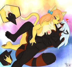 Rating: Explicit Score: 0 Tags: 2011 abstract_background accessory ailurid angelina_onyx anthro anthro_on_anthro blonde_hair blush bodily_fluids bow_(feature) bow_accessory bow_ribbon breast_fondling breast_play breast_squish breasts breasts_frottage claws clitoris close-up cum deity domestic_cat duo e621 felid feline felis female female/female fingering fingering_partner fondling from_behind_position genital_fluids genitals grope hair hair_accessory hair_bow hair_ribbon half-closed_eyes hand_on_breast heart_symbol inner_ear_fluff kiss_on_lips kissing mammal markings masturbation mutual mutual_fingering mutual_masturbation mutual_vaginal narrowed_eyes navel nipples nude pawpads phuufy raised_leg reach_around red_eyes red_panda ribbons ring_(marking) ringed_tail sex spread_legs spreading squish striped_markings striped_tail stripes tail tail_markings toe_claws tuft vaginal vaginal_fingering vaginal_fluids vulva white_hair User: bunchy7s
