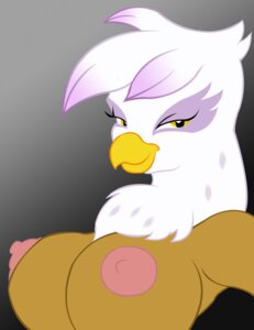 Rating: Questionable Score: 0 Tags: 2012 amber_eyes anthro anthrofied arandomdog avian beak big_breasts breasts brown_body brown_feathers chest_tuft e621 exwolf85 feathers female friendship_is_magic fur gilda_(mlp) gryphon half-length_portrait hasbro looking_at_viewer my_little_pony mythological_avian mythological_creature mythology nipples non-mammal_breasts non-mammal_nipples portrait purple_body purple_feathers simple_background solo third-party_edit tuft white_body white_feathers User: bunchy7s