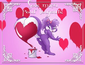 Rating: Explicit Score: 0 Tags: accessory anthro antti_remes bow_(feature) bow_accessory bow_ribbon breasts butt digital_media_(artwork) e621 female fifi_la_fume fluffy fluffy_tail french_text fur genitals hair_accessory hair_bow hair_ribbon heart_symbol holidays innie_vulva karri_aronen looking_at_viewer mammal mephitid paint presenting presenting_hindquarters purple_body purple_fur raised_tail ribbons side_boob skunk solo striped_skunk tail text tiny_toon_adventures valentine's_day vulva warner_brothers white_body white_fur User: bunchy7s