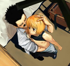 Rating: Explicit Score: 0 Tags: 2boys 2d artist_request black-haired_male blonde-haired_male blonde_hair friends gay girly hunter_x_hunter kurapika leorio_paladiknight light-skinned_male light_skin male male_only medium_hair rule34 sissy yaoi User: bunchy7s