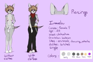 Rating: Explicit Score: 0 Tags: anthro areola biped blonde_hair breasts canid canine canis chain chihuahua clothing domestic_dog e621 english_text female genitals hair hi_res imalou mammal model_sheet navel nipples nude off/on piercing profanity purple_background purple_eyes simple_background solo standing text toy_dog vulva User: bunchy7s