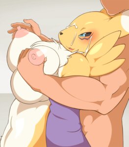 Rating: Explicit Score: 0 Tags: anthro aqua_eyes black_sclera blush breast_squeeze breasts breasts_grab canine comic cum cum_on_face digimon digimon_(species) digital_sex_life erect_nipples facial female fox furry high_resolution huge_breasts large_nipples muscles nipples nude puffy_nipples renamon rule34 sindoll textless_version User: bunchy7s
