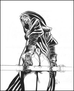 Rating: Explicit Score: 0 Tags: 1girls 2003 alien ass back_view catthouse_studios clothes darth_maul dual-bladed_lightsaber female female_only gloves horns lightsaber looking_back lucasfilm monochrome nipples roadkill_(catthouse_studios) rule34 rule_63 simple_background sith sketch solo source_request star_wars the_phantom_menace white_background zabrak User: bunchy7s