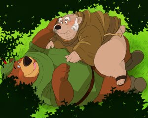 Rating: Questionable Score: 0 Tags: 5:4 anthro badger bear blush bottomless brown_bear clothed clothing disney duo e621 friar_tuck grizzly_bear little_john male male/male mammal mustelid musteline nora_taro norataro overweight robin_hood_(disney) sex shirt topwear tunic ursine User: bunchy7s