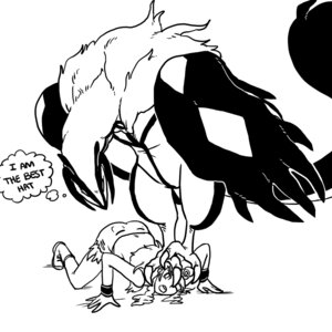 Rating: Safe Score: 0 Tags: 1:1 ambiguous_gender ass_up bottomwear clothing denim denim_clothing duo e621 english_text female feral generation_6_pokemon hilda_(pokemon) human humor larger_ambiguous legendary_pokemon mammal monochrome nintendo pinned pokemon pokemon_(species) shorts simple_background size_difference smaller_female text unknown_artist white_background yveltal User: bunchy7s