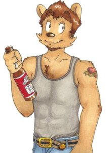 Rating: Safe Score: 0 Tags: alcohol anthro beard beer belt beverage bottle bottomwear brown_eyes brown_hair brown_nose clothed clothing container denim denim_bottomwear denim_clothing e621 facial_hair fully_clothed hair jeans male pants shirt simple_background smile solo tank_top tattoo thatoneguyyouknow topwear traditional_media_(artwork) white_background User: bunchy7s