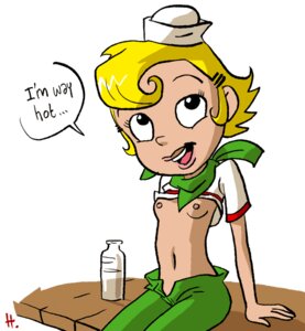 Rating: Explicit Score: 0 Tags: 1girls 4_fingers beige_skin bottle breasts cartoon_network clothes color dialogue english_text female female_only flapjack hair hat hellstroem open_eyes open_mouth pants round_ears rule34 rule_63 shirt shirt_lift short_hair sitting small_breasts solo speech_bubble text the_marvelous_misadventures_of_flapjack white_background yellow_hair User: bunchy7s